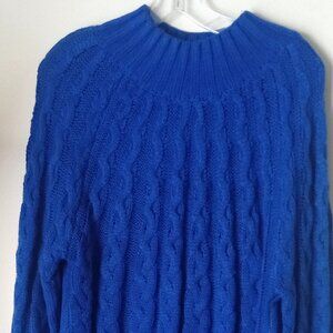 MEN'S/WOMEN'S/UNISEX NAVY BLUE LONG SLEEVE SWEATER-3XL